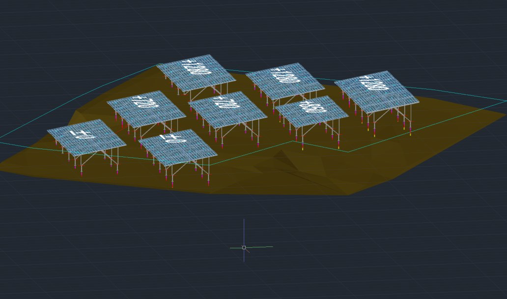 傾斜地の3D架台設計
